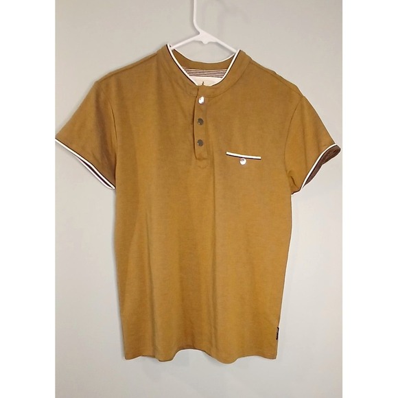 Scott James Other - Scott James England Mens Medium Button Up Polo Shirt‎ Grandad Collar